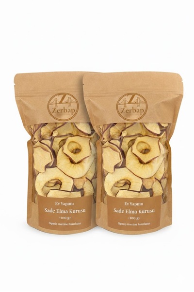 ZERBAP Natural Plain Dried Apples 2-Pack Advantage Package (2 X 100g)