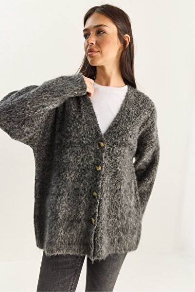 Hiccup LUCCI Oversized V-neck button cardigan