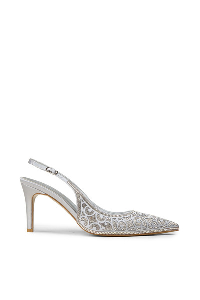 Deery Kadın Gümüş Renk Slingback Stiletto