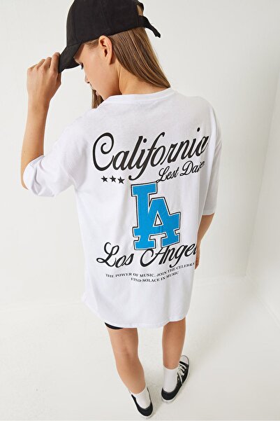 Hiccup Bianco Lucci Los Angeles short sleeve jersey T-shirt, Oversized print
