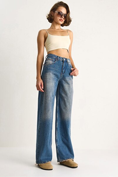 Hiccup LUCCI High-Leg wide-leg Denim pants
