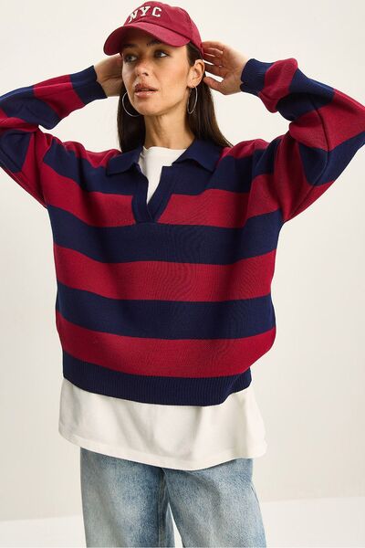 Hiccup LUCCI Striped long-sleeved sweater