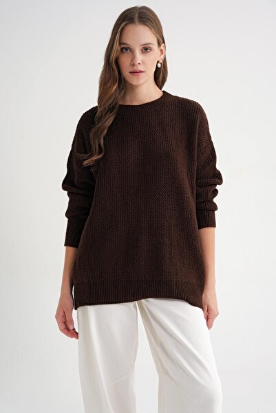 Hiccup Mixray Ribbed Long Sleeve Knitted Sweater