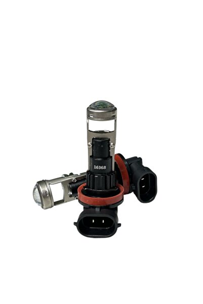 OEM Set 2 Becuri LED Auto H11 cu Lupă 12V, 150W, 20 000 Lumeni, 6500K Alb Rec...