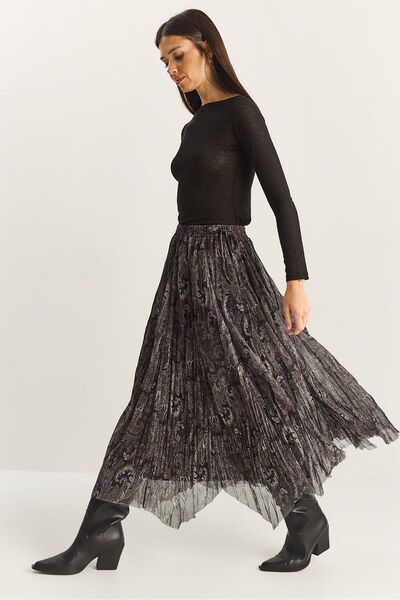 Hiccup LUCCI High-Leg long skirt with ethnic print