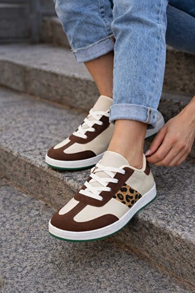 POTEEN Γυναικεία Sneakers Casual Παπούτσια Μπεζ Καφέ