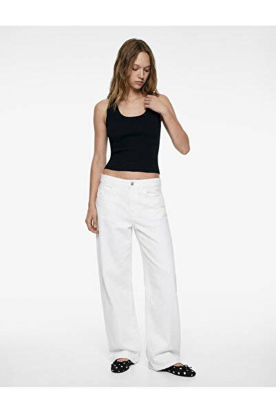 Koton Halter Neck Sleeveless Cotton Crop Blouse