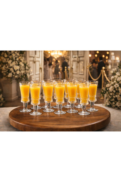 Dania Welcome Juice Glass Set, 12 Pieces, 70ml Capacity – Elegant Glass Glass...