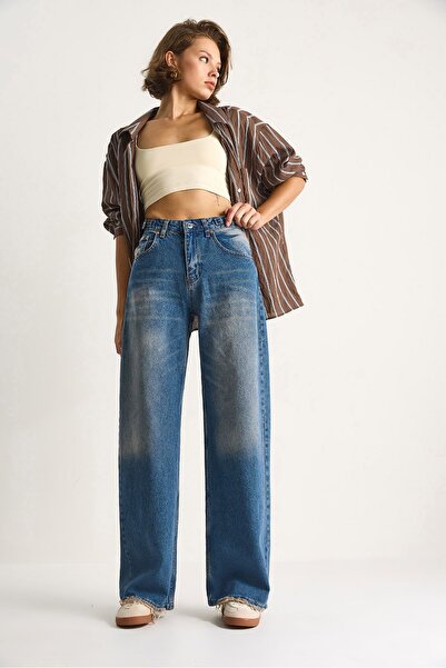 Hiccup LUCCI High-Leg straight-leg Denim pants