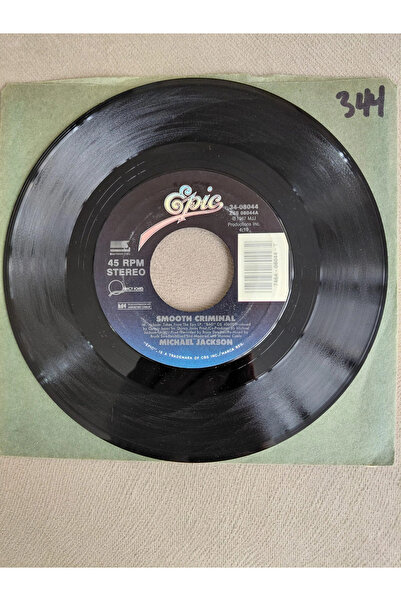 Plakperest Michael Jackson – Smooth Criminal - 1988 USA Basım 45 lik Plak/Kap...