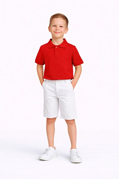 Nacar 23 Nisan 29 Ekim Gösteri Kıyafeti Erkek Çocuk Polo Yaka Tişörtlü Şortlu...