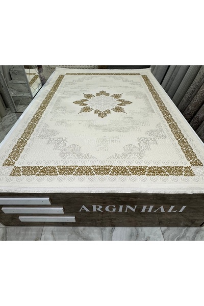 Duru Akrilik Halı Salon Halısı Altın Varaklı Halı Keçeleşme Olmaz ARGIN HALI