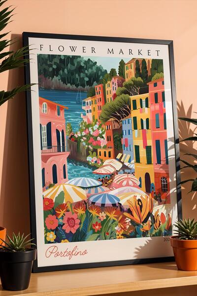 Saturn Portofino Italia Tablou înrămat Iubitorii de călătorii Decor estetic d...