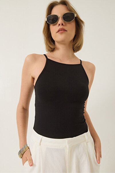 Hiccup LUCCI round-neck fitted cotton blend blouse