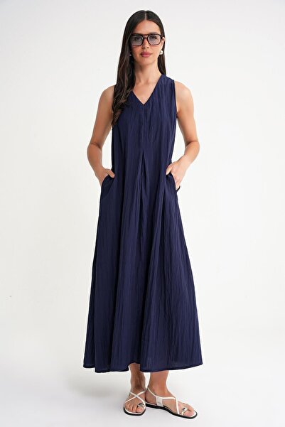 Hiccup Mixray V-neck maxi dress