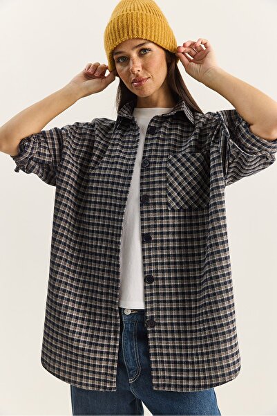 Hiccup LUCCI Oversized Plaid Poplin Shirt