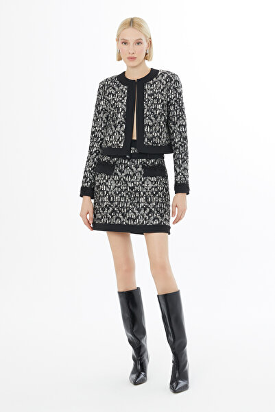 GİZİA Önü Cepli Ceket Ve Önü Yırtmaçlı Etekli Takım