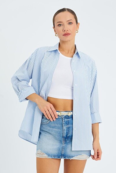 Hiccup Mixray striped Poplin shirt