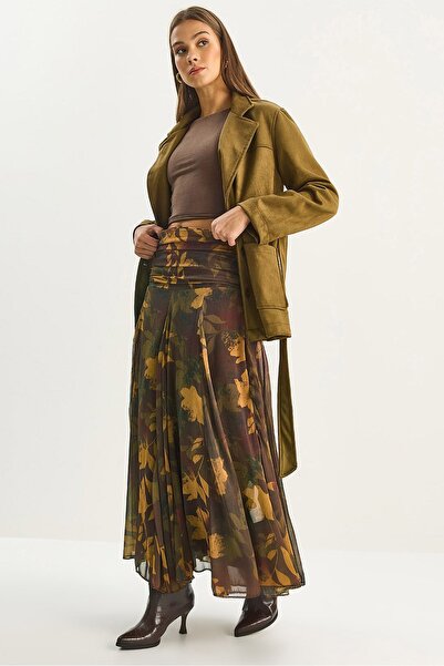 Hiccup LUCCI high-waisted Ethnic Patterned midi skirt