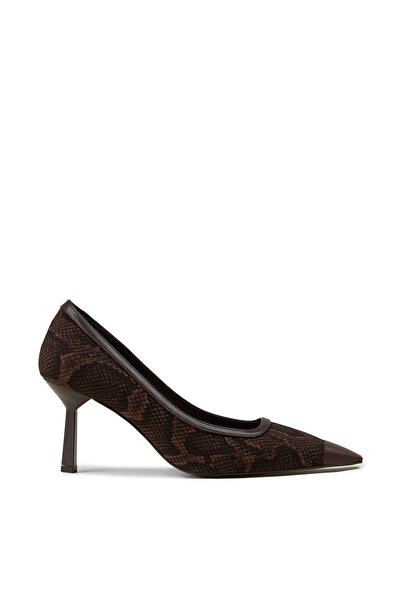 Deery Women's Brown Snake Patterned Stiletto