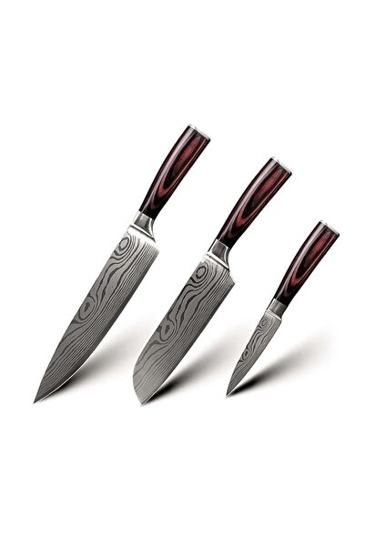 hocho Set 3 cutite profesionale HOCHO, otel Japonez HRC 60 calire laser, mane...