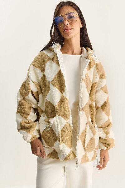 Hiccup LUCCI Oversized Diamantno Modeli Plush Jacket