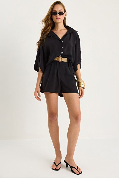 Hiccup High-waisted button-up two-piece set