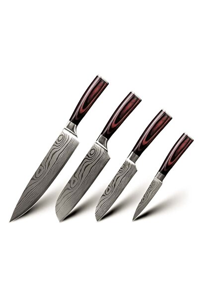 hocho Set 4 cutite profesionale HOCHO, otel Japonez HRC 60 calire laser, mane...