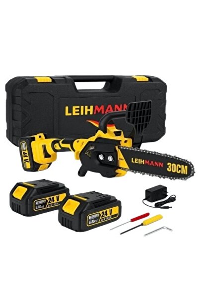 BASE LEIHMANN electric chainsaw with 2 batteries 48V blade 30cm