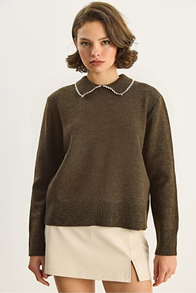 Hiccup LUCCI Knitted sweater with shirt collar