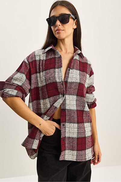 Hiccup LUCCI shirt in Checked Poplin , loose fit, with buttons
