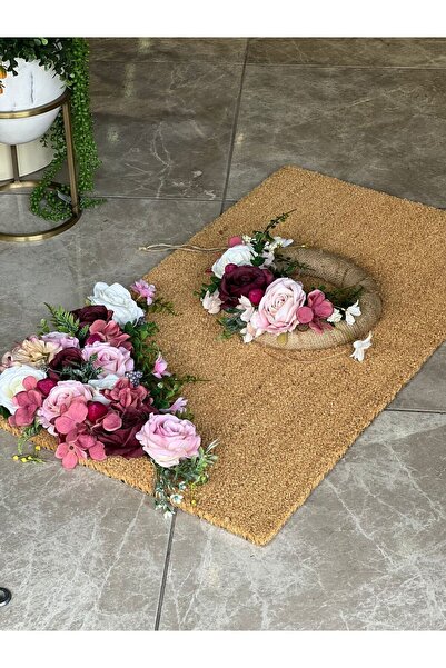 TASARIMHMODA Dikdörtgen Paspas ve Çelenk Set Standart