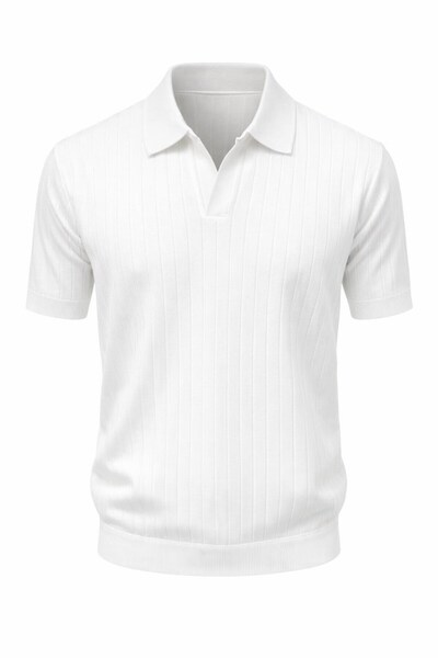 Plus Scorpion Ανδρικό πλεκτό μπλουζάκι με λαιμόκοψη πόλο, στενή εφαρμογή, με ...