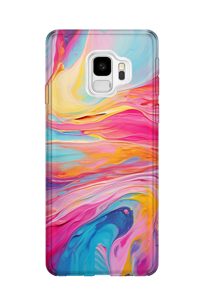 lelia حافظة هاتف شفافة مطبوعة متوافقة مع هاتف سامسونج جالاكسي S9 |   مجموعة: ...