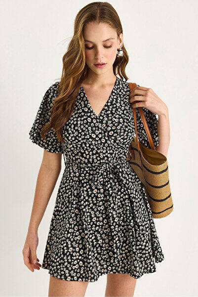 Hiccup Midi dress with V-neck and slit