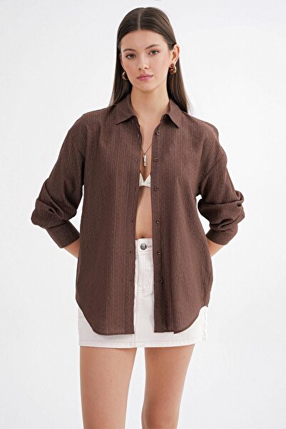 Hiccup Mixray relaxed-fit poplin shirt