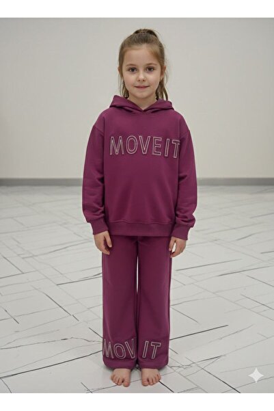 Yağmur Giyim طقم بدلة رياضية للفتيات من القطن 100% مكون من قطعتين مطبوع عليه ...