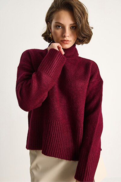 Hiccup LUCCI Oversized knitted sweater with high collar
