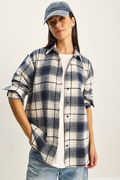 Hiccup Cămașă supradimensionată în carouri cu nasturi LUCCI