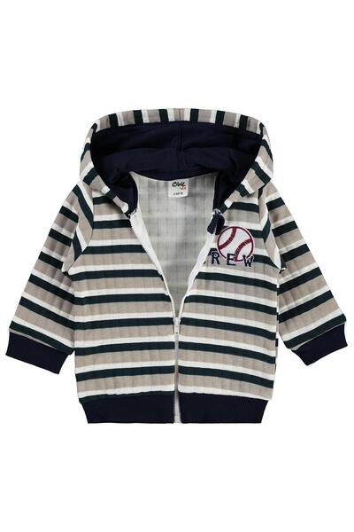 Civil Baby Crew Embroidered Cardigan 6-18 Months - Beige 9-12 Months