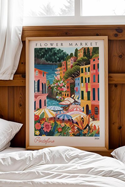 Saturn Portofino Italia Tablou înrămat Iubitorii de călătorii Decor estetic d...