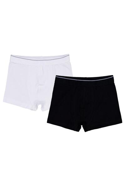 Civil Boys Black-White 2-12 Years Old Boys' 2-Piece Boxer Set - Standard 10-1...