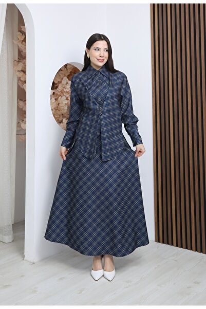 MODAELA Plaid Patterned Skirt Set