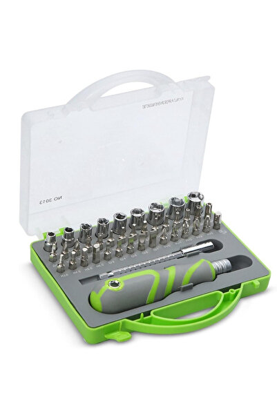 OEM Trusa surubelnita cu biti si tubulare verde 41 piese