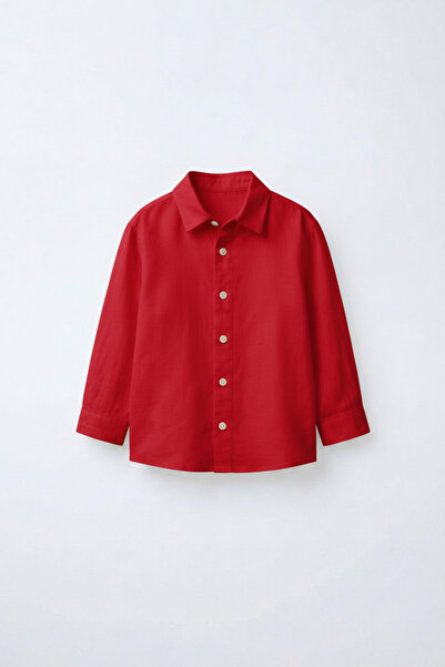 Magu Cămașă de in roșu