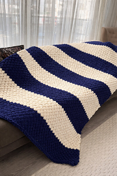 Alize Puffy El Örgüsü Tek Kişilik Fenerbahçe Battaniye| Hediyelik