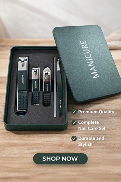 Arzu Güzel Cosmetics Manicure Nail Clipper Set and File – 6-Piece Durable and...