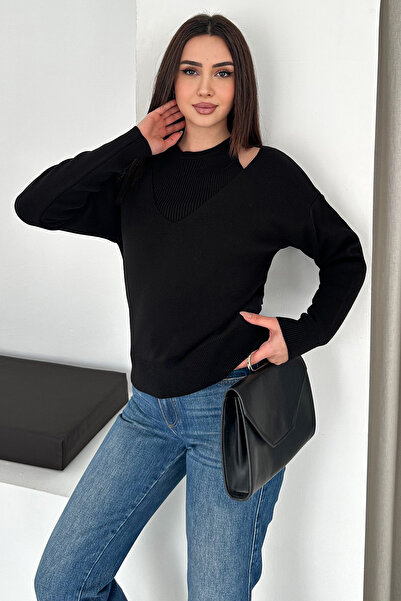 Noa&Noa Knitwear Athlete Detailed Layered Knit Sweater – Unique