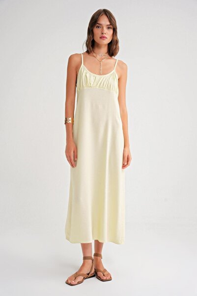 Hiccup Mixray maxi dress with straps and Draped detail