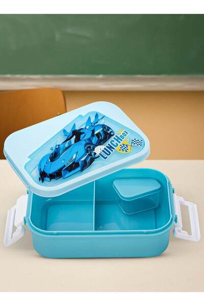 BAYBEE 750ml Kids Lunch Box with 2 Compartments, Bento Box with Spoon for Kid...